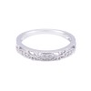 9ct White Gold 0.10ct Diamond Fancy Band