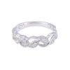 9ct White Gold Brilliant Cut 0.10ct Diamond Fancy Band