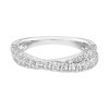 9ct White Gold Round Brilliant Cut 0.50ct Diamond Cross Over Fancy Band