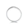 9ct White Gold Brilliant Cut 0.14ct Diamond Twist Fancy Band