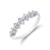 9ct White Gold Brilliant Cut 0.50ct Diamond Fancy Band