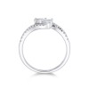 9ct White Gold Pear and Brilliant Cut 0.40ct Diamond Two Stone Ring
