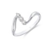 9ct White Gold 0.14ct Trilogy Twist Eternity Diamond Ring