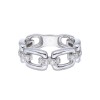 9ct White Gold 0.50ct Chain Link Fancy Diamond Band Ring 