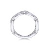 9ct White Gold 0.50ct Chain Link Fancy Diamond Band Ring 