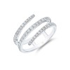 9ct White Gold 0.73ct Round Brilliant Fancy Twist Diamond Ring