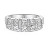 9ct White Gold 1.11ct Diamond Cluster Ring