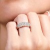 9ct White Gold 1.11ct Diamond Cluster Ring