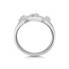 18ct White Gold 0.65ct Diamond 3 Row Fancy Band