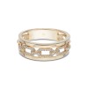 9ct Yellow Gold Brilliant Cut 0.21ct Diamond Link Fancy Band