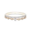 9ct Yellow Gold Brilliant Cut Diamond 0.10ct Double Row Link Fancy Band