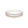 9ct Yellow Gold Brilliant Cut Diamond 0.20ct Double Row Bubble Fancy Band