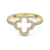 9ct Yellow Gold 0.25ct Diamond Clover Ring