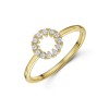 9ct Yellow Gold 0.15ct Open Circle Diamond Ring