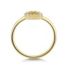 9ct Yellow Gold 0.15ct Open Circle Diamond Ring