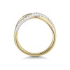 9ct 2 Colour 0.15ct Round Brilliant Diamond Crossover Fancy Band