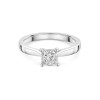 Platinum Princess Cut 1.00ct Diamond Solitaire Ring