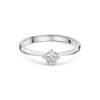Platinum Round Brilliant 0.33ct Compass Set Diamond Solitaire Ring
