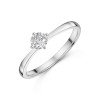 Platinum Round Brilliant 0.33ct Compass Set Diamond Solitaire Ring
