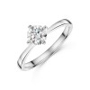Platinum Round Brilliant 0.75ct Compass Set Diamond Solitaire Ring