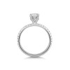 Platinum Tulip Set 0.75ct Oval Diamond Solitaire Ring