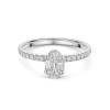 Platinum Tulip Set 0.75ct Oval Diamond Solitaire Ring