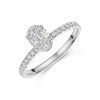 Platinum Tulip Set 0.75ct Oval Diamond Solitaire Ring