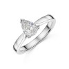 Platinum Pear Cut 0.75ct Diamond Solitaire Ring
