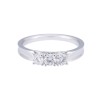 9ct White Gold 0.50ct Round Brilliant Diamond 3-Stone Ring