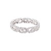Ungar and Ungar 18ct White Gold 0.19ct Diamond Floral Full Hoop Ring 4mm