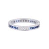 18ct White Gold Diamond and Sapphire Eternity Ring