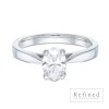 Platinum Oval Cut 1.00ct Lab Grown Diamond Solitaire Ring