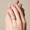 Platinum Pear Cut 0.95ct Lab Grown Diamond Halo Ring