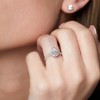Platinum Pear Cut 0.95ct Lab Grown Diamond Halo Ring