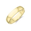 Gents 18ct Yellow Gold 5mm D-Shape Wedding Ring