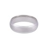 18ct White Gold Satin And Polish Wedding Band 6mm