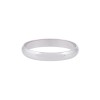 18ct White Gold D-shape Wedding Ring 3mm