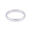 18ct White Gold Soft Flat Wedding Ring 3mm