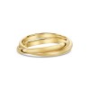 9ct Yellow Gold 2 Band Russian 2mm Wedding Ring