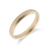 9ct Yellow Gold Beaded Edge Court 3mm Wedding Ring