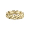 9ct Yellow Gold 5mm Ladies Plaited Wedding Ring