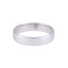 9ct White Gold Soft Flat Wedding Ring 5mm