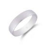 9ct White Gold Soft Flat Wedding Ring 5mm