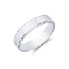 9ct White Gold Light Weight Soft Court 5mm Wedding Ring