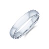 Gents 9ct White Gold 4mm Light Court Wedding Ring