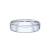 Gents 9ct White Gold 5mm Bevelled Edge Flat Court Wedding Ring