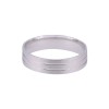 9ct White Gold Matt and Tramline 5mm Patterned Wedding Band