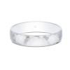 9ct White Gold 5.0mm Hammered Effect Wedding Band