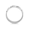 9ct White Gold 6mm Line Pattern Gents Wedding Band
