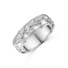 9ct White Gold 6mm Diamond Cut Wedding Ring